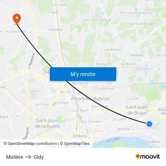Molière to Gidy map
