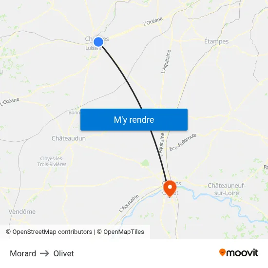 Morard to Olivet map