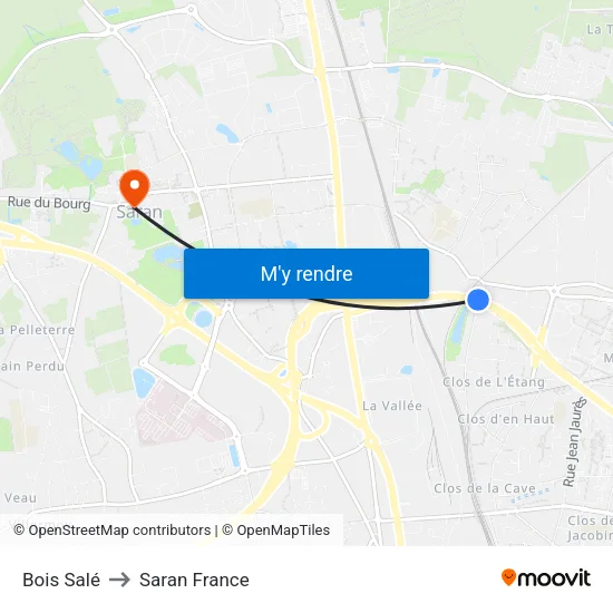 Bois Salé to Saran France map