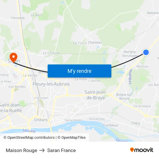 Maison Rouge to Saran France map