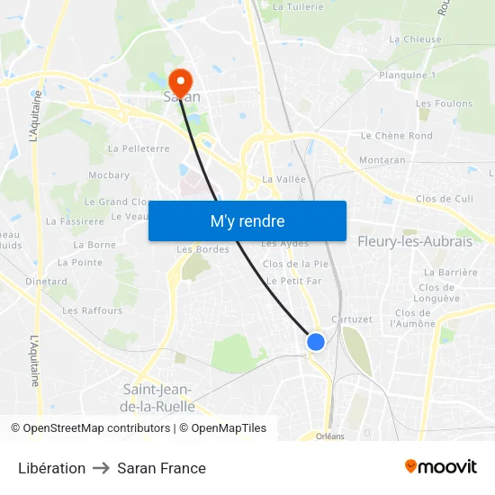 Libération-Interives to Saran France map