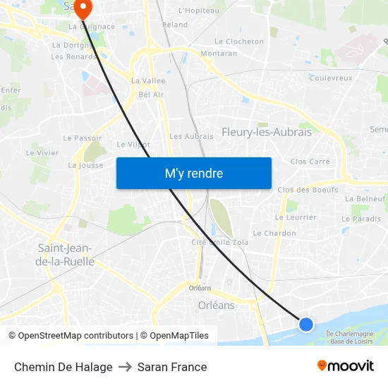 Chemin De Halage to Saran France map