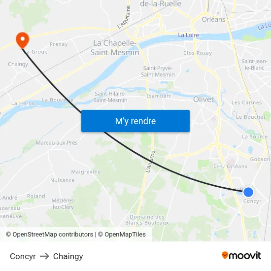 Concyr to Chaingy map