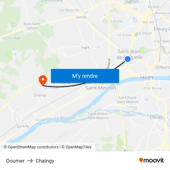 Doumer to Chaingy map
