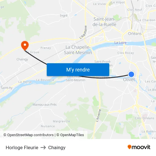 Horloge Fleurie to Chaingy map
