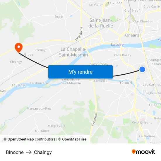 Binoche to Chaingy map