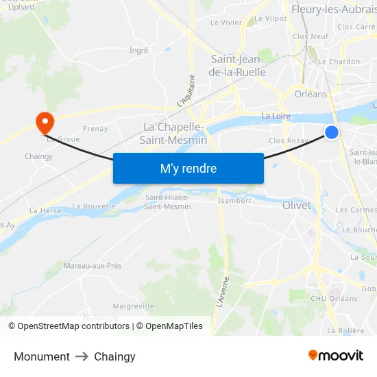 Monument to Chaingy map