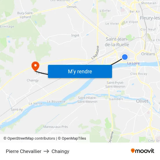 Pierre Chevallier to Chaingy map