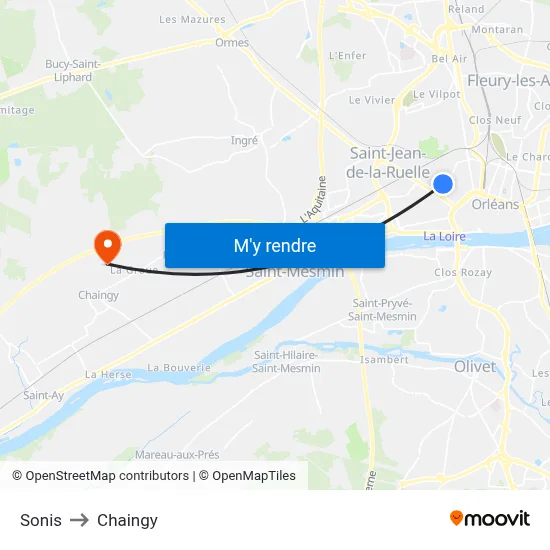 Sonis to Chaingy map
