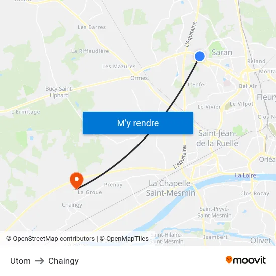 Utom to Chaingy map