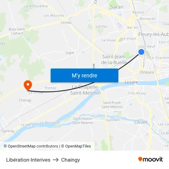 Libération-Interives to Chaingy map