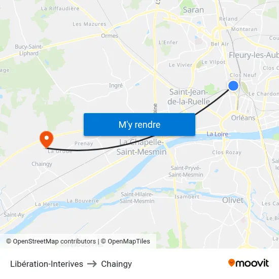 Libération-Interives to Chaingy map