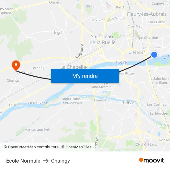 École Normale to Chaingy map