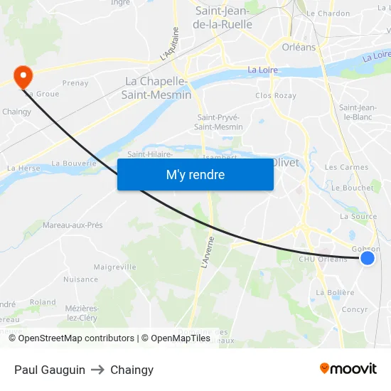 Paul Gauguin to Chaingy map