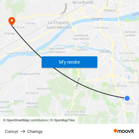 Concyr to Chaingy map