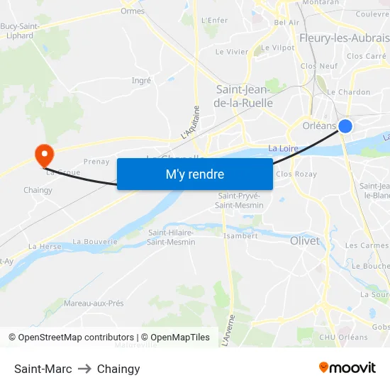 Saint-Marc to Chaingy map