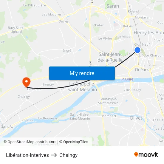Libération-Interives to Chaingy map
