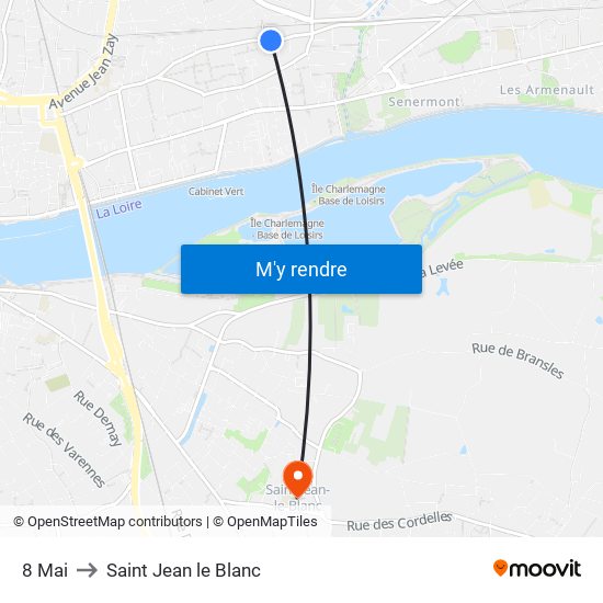 8 Mai to Saint Jean le Blanc map