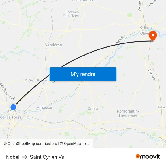 Nobel to Saint Cyr en Val map