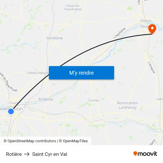 Rotière to Saint Cyr en Val map