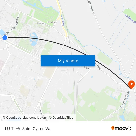 I.U.T to Saint Cyr en Val map