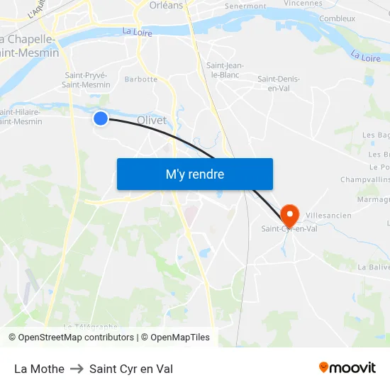 La Mothe to Saint Cyr en Val map