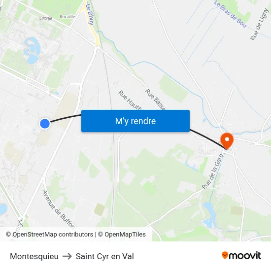 Montesquieu to Saint Cyr en Val map