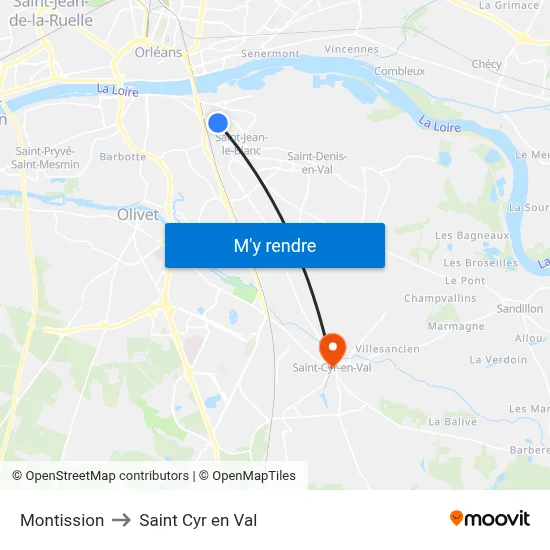 Montission to Saint Cyr en Val map