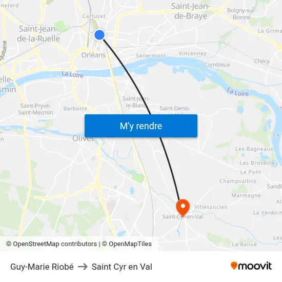 Guy-Marie Riobé to Saint Cyr en Val map