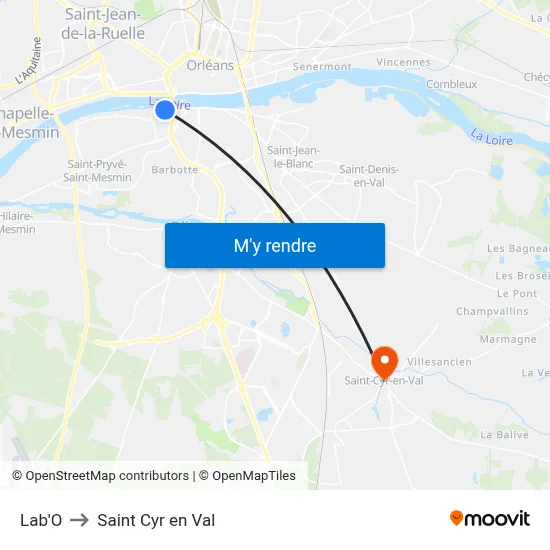 Lab'O to Saint Cyr en Val map