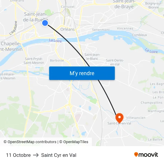11 Octobre to Saint Cyr en Val map