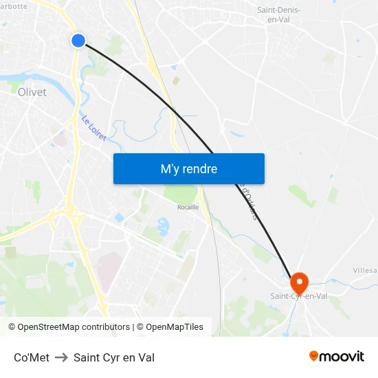 Co'Met to Saint Cyr en Val map