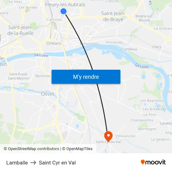 Lamballe to Saint Cyr en Val map