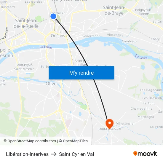 Libération-Interives to Saint Cyr en Val map