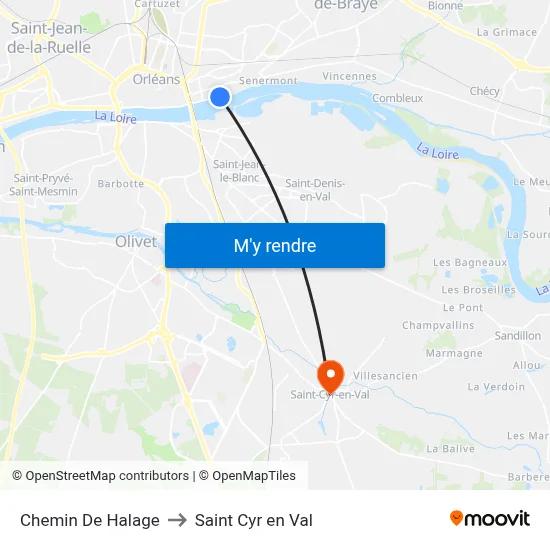 Chemin De Halage to Saint Cyr en Val map
