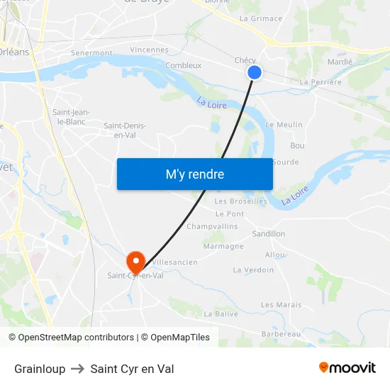 Grainloup to Saint Cyr en Val map