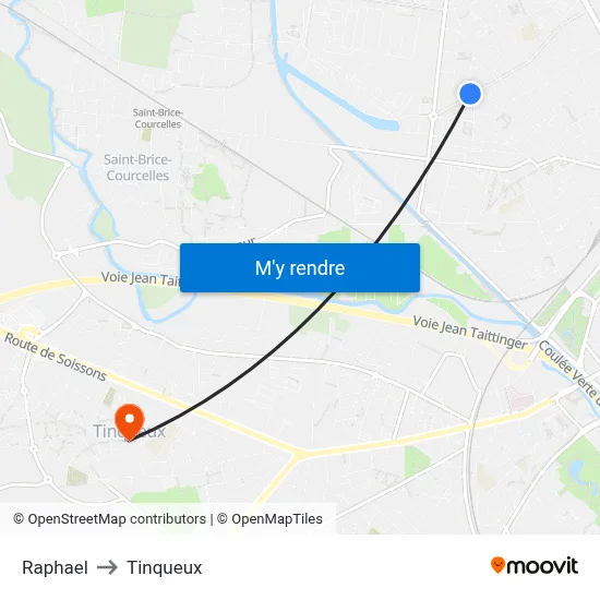 Raphael to Tinqueux map