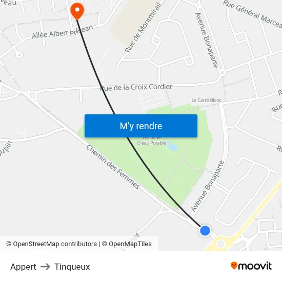 Appert to Tinqueux map