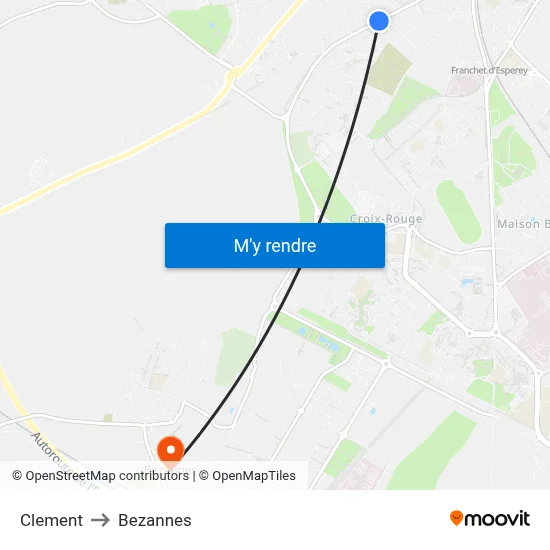 Clement to Bezannes map