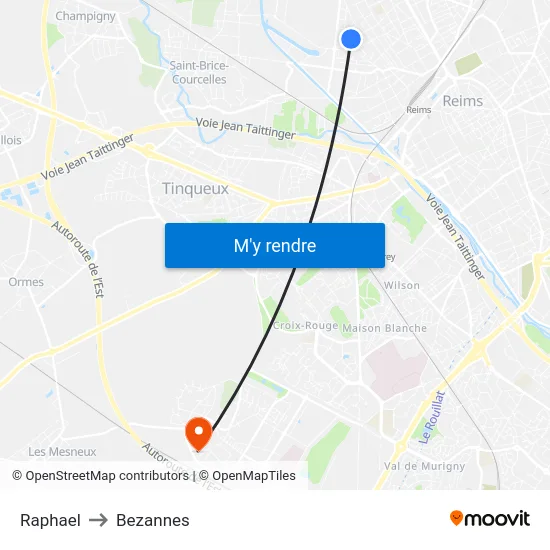 Raphael to Bezannes map