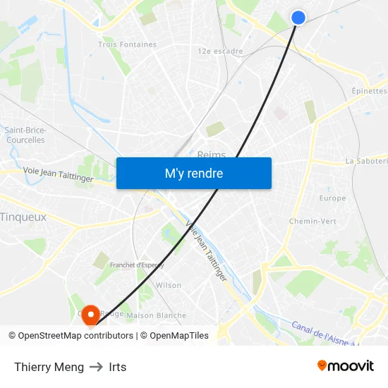 Thierry Meng to Irts map