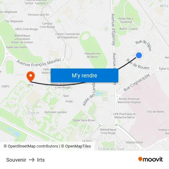 Souvenir to Irts map