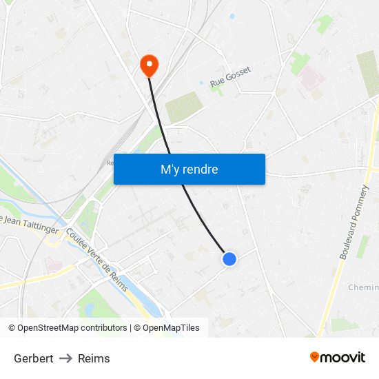 Gerbert to Reims map