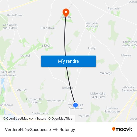 Verderel-Lès-Sauqueuse to Rotangy map