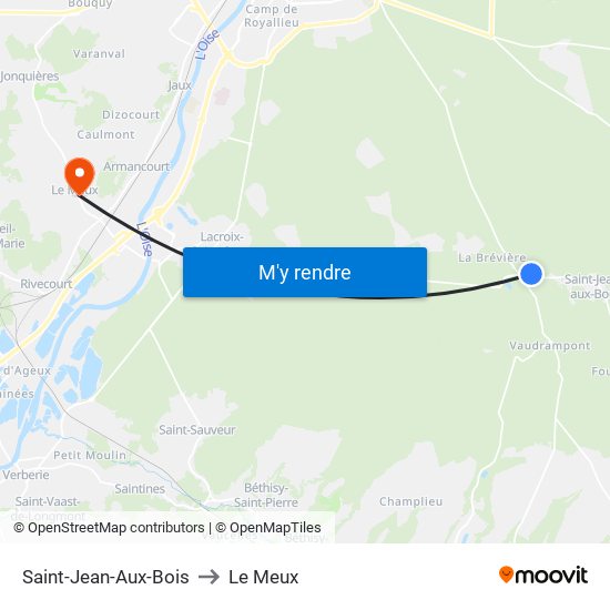 Saint-Jean-Aux-Bois to Le Meux map