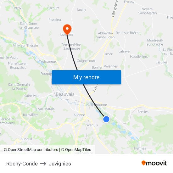 Rochy-Conde to Rochy-Conde map