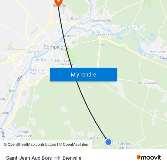 Saint-Jean-Aux-Bois to Bienville map