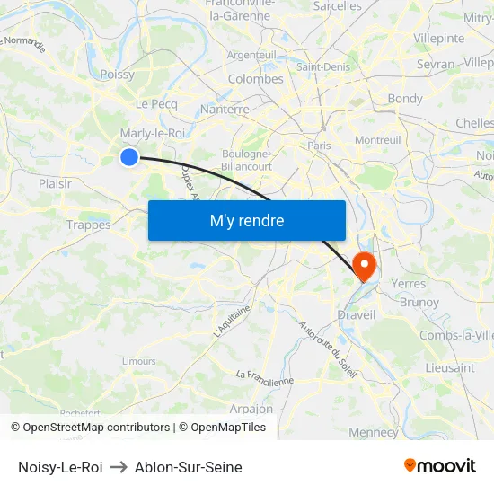 Noisy-Le-Roi to Ablon-Sur-Seine map