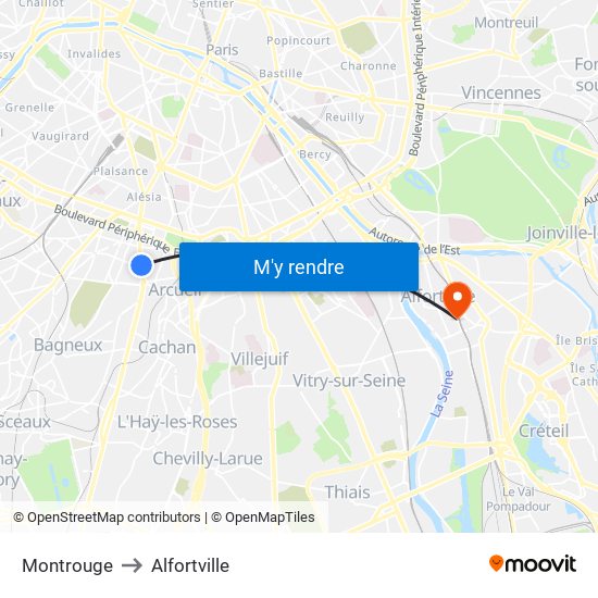Montrouge to Montrouge map