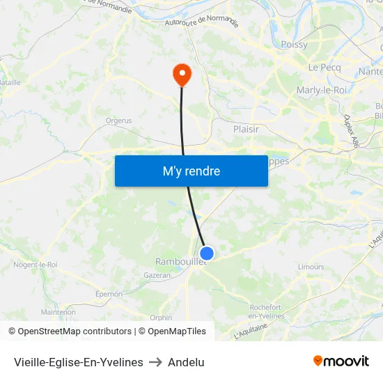 Vieille-Eglise-En-Yvelines to Andelu map